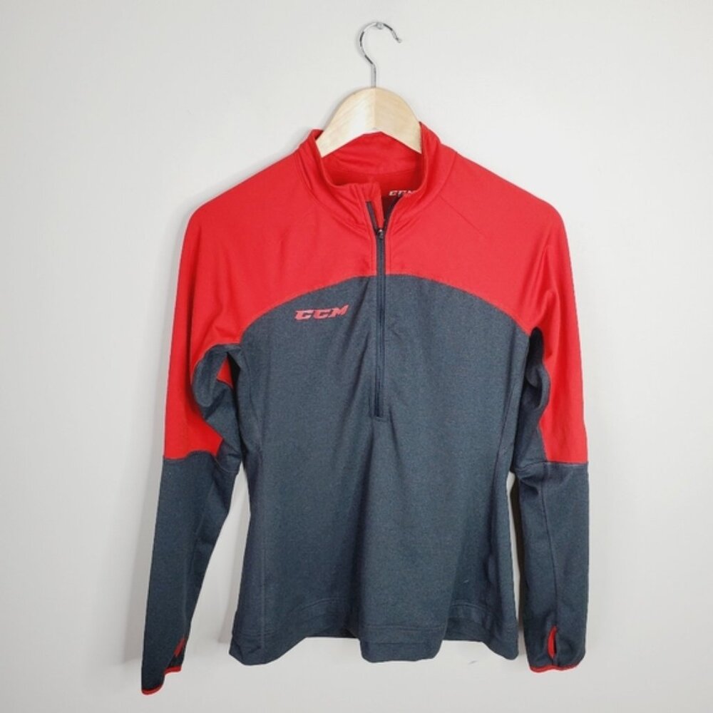 CCM Hockey AFHL Sports Outdoor Men's Quarter Zip Pullover Sweater M